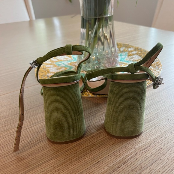 Sam Edelman Green Suede Block Heels - Picture 4 of 4